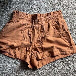 Women's Copper Linen Shorts